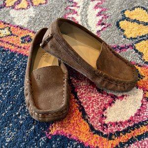 Janie and jack brown suede driver loafers toddler size 9